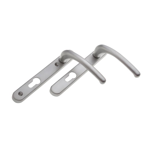 ERA Fab & Fix Windsor Sprung Inline Lever Door Handle in Satin Finish 206mm Backplate 