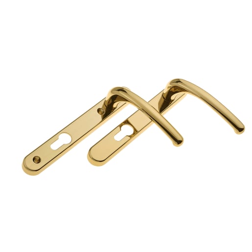 ERA Windsor Sprung Lever Lever Inline Door Handle Gold Finish