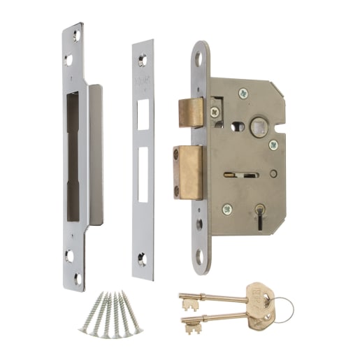 ERA Viscount 5 Lever Security Sashlock 3 inch / 76mm Satin Finsh