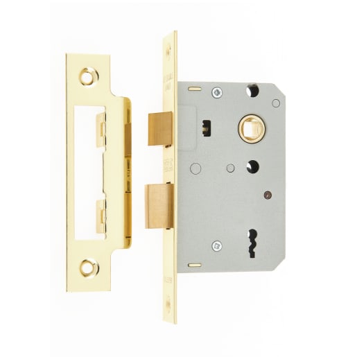 ERA 3 Lever Sashbolt Mortice Door Lock 64mm Brass