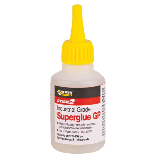 Everbuild Stick 2 Industrial Grade General Purpose Superglue 20g Clear