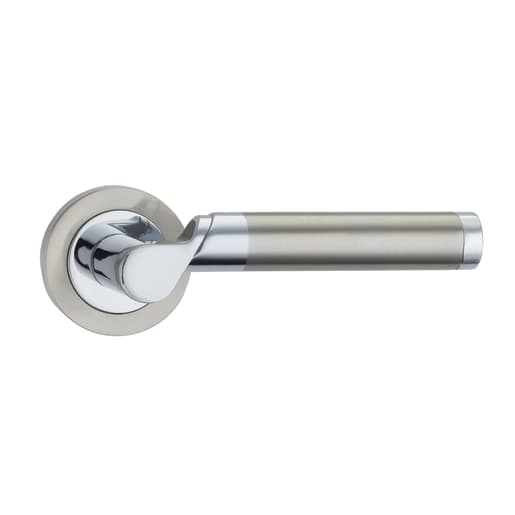 Fortessa Olympia Lever on Round Rose Satin Nickel/Polished Chrome