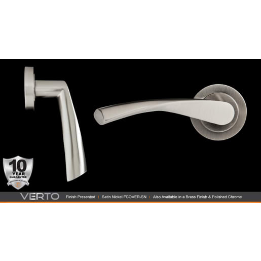 Fortessa Verto Lever on Round Rose 118 x 52mm Satin Nickel