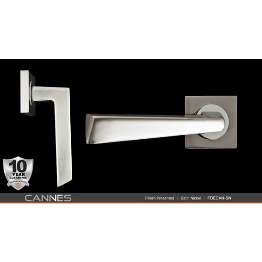 Fortessa Cannes Lever Door Handles on Rose 130 x 53mm