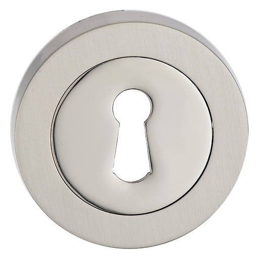 Fortessa Keyhole Escutcheon 8 x 51mm Satin Nickel/Polished Nickel