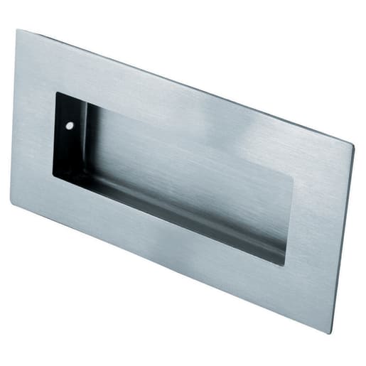 Eurospec Steelworx Rectangular Flush Pull 100 x 50mm Satin Stainless Steel