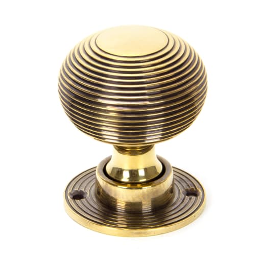 From The Anvil Aged Brass Heavy Beehive Mortice/Rim Knob Set