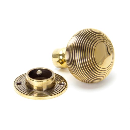 From The Anvil Aged Brass Heavy Beehive Mortice/Rim Knob Set