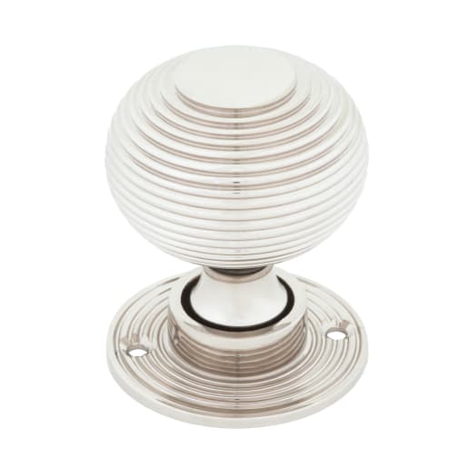 From The Anvil Polished Nickel Heavy Beehive Mortice/Rim Knob Set