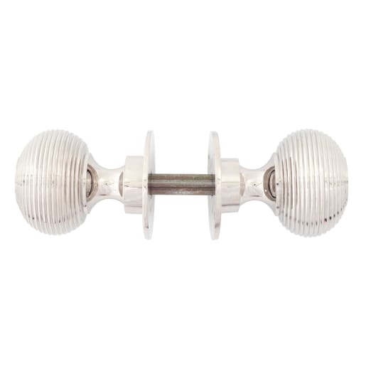 From The Anvil Polished Nickel Heavy Beehive Mortice/Rim Knob Set