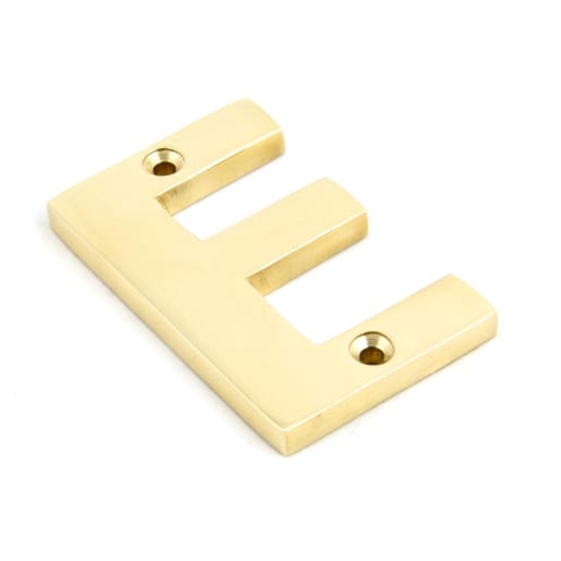 From The Anvil Polished Brass Letter E