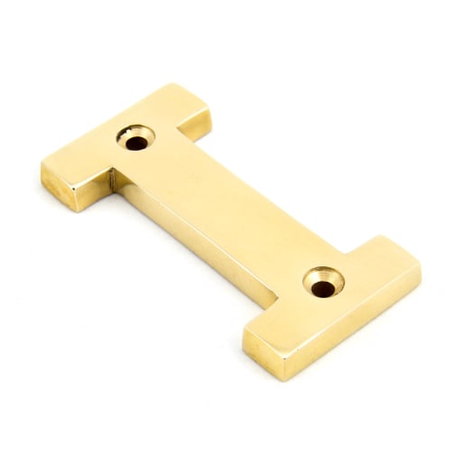 From The Anvil Polished Brass Letter I