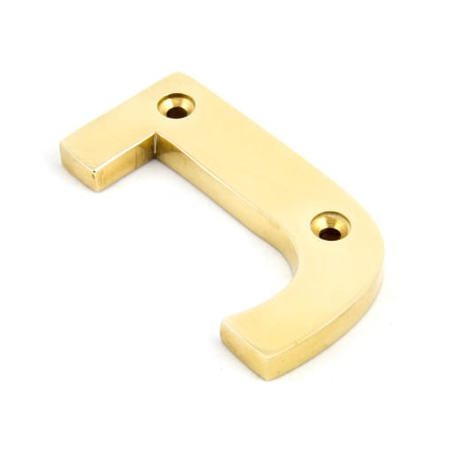 From The Anvil Polished Brass Letter J