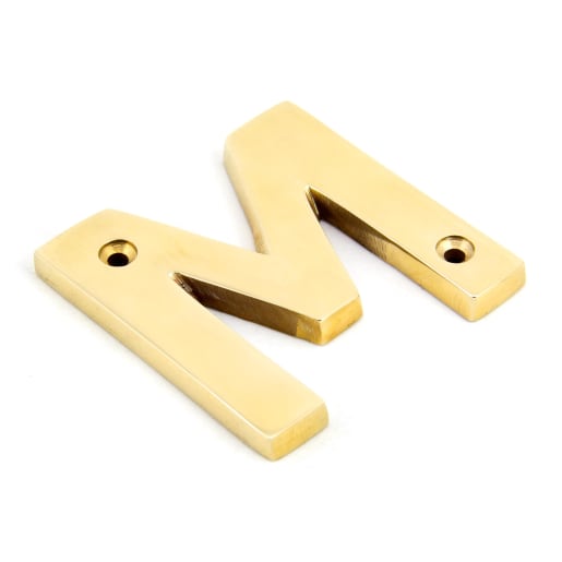 From The Anvil Polished Brass Letter M