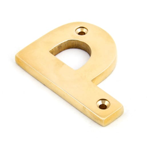 From The Anvil Polished Brass Letter P
