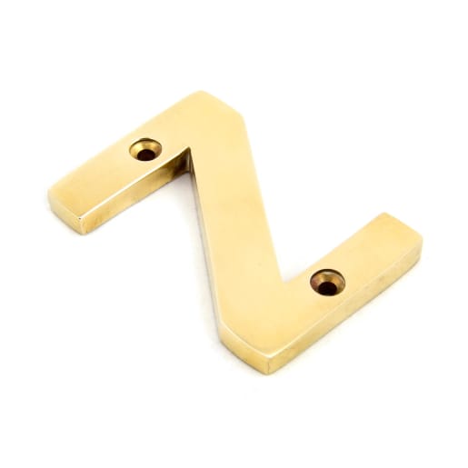 From The Anvil Polished Brass Letter Z