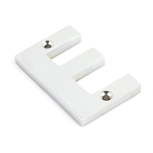 From The Anvil Polished Chrome Letter E