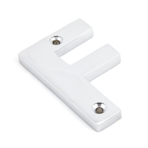 From The Anvil Polished Chrome Letter F