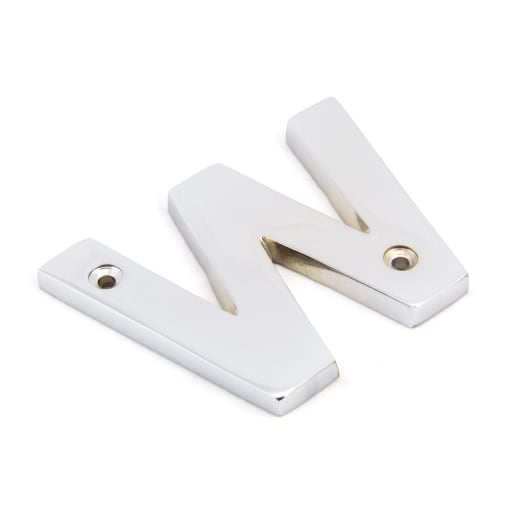 From The Anvil Polished Chrome Letter W