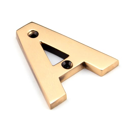 From The Anvil Polished Bronze Letter A