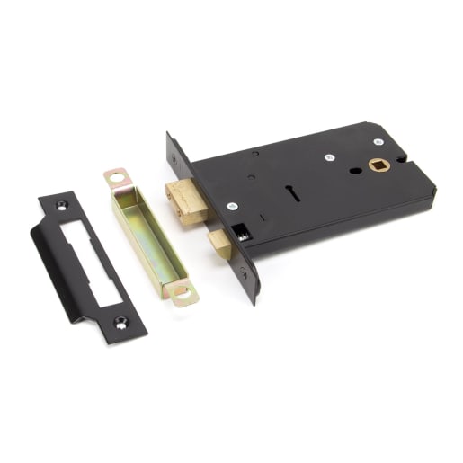 From The Anvil Black Oak Box Lock & Octagonal Knob Set