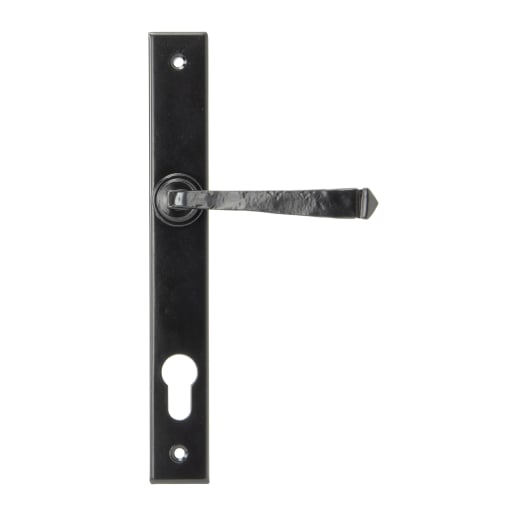 From The Anvil Black Avon Slimline Lever Espag. Lock Set