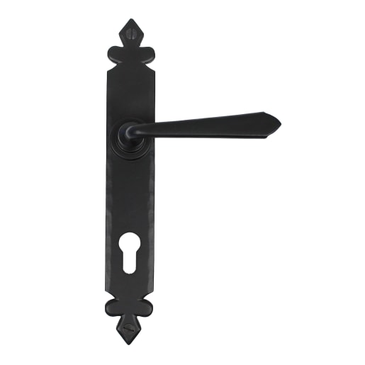 From The Anvil Black Cromwell Lever Espag. Lock Set