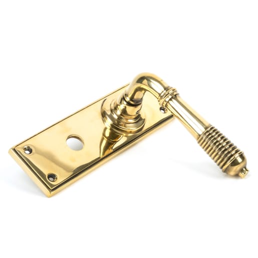 From The Anvil Aged Brass Reeded Lever Bathroom Set