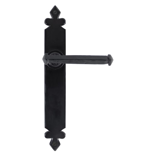 From The Anvil Black Tudor Lever Latch Set