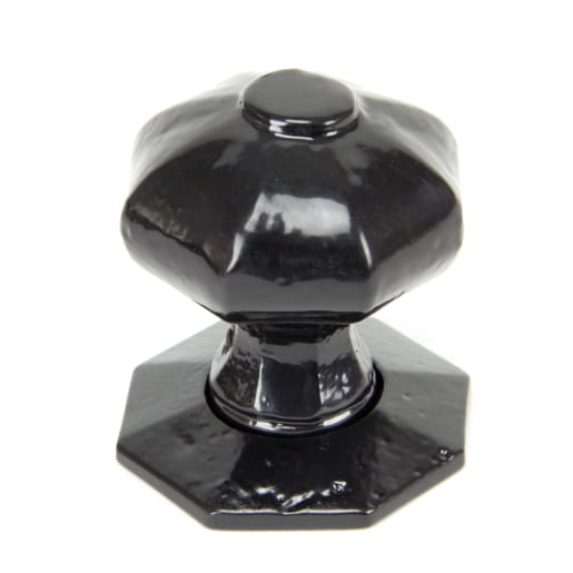From The Anvil Black Octagonal Mortice/Rim Knob Set