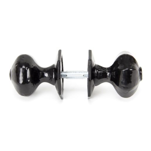 From The Anvil Black Octagonal Mortice/Rim Knob Set