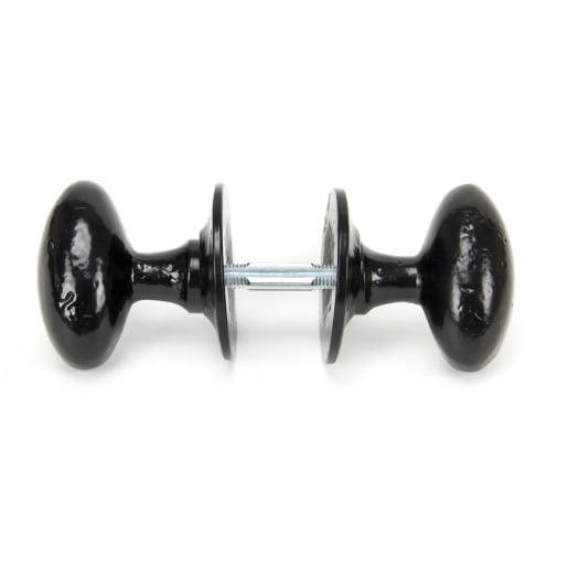 From The Anvil Black Oval Mortice/Rim Knob Set