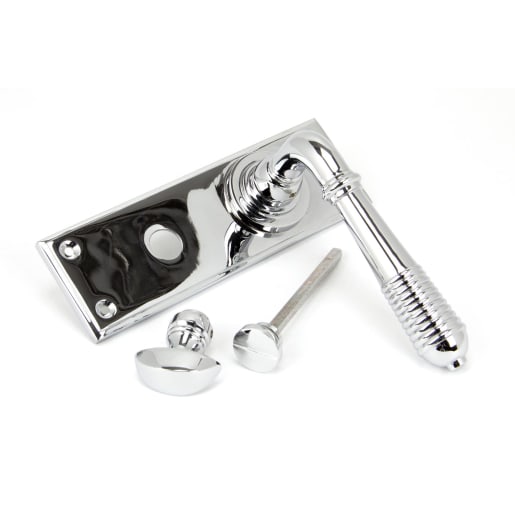 From The Anvil Polished Chrome Reeded Lever Bathroom Set