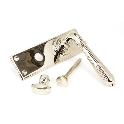 From The Anvil Polished Nickel Reeded Lever Bathroom Set