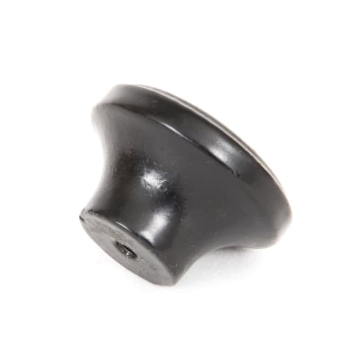 From The Anvil Black Ribbed Cabinet Knob