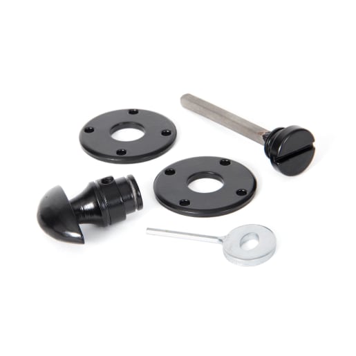 From The Anvil Black Round Bathroom Thumbturn