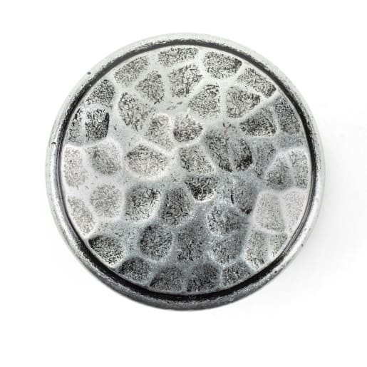 From The Anvil Pewter Hammered Cabinet Knob - Large