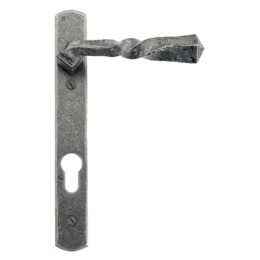 From The Anvil Pewter Narrow Lever Espag. Lock Set