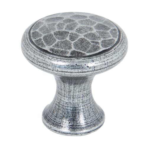From The Anvil Pewter Hammered Cabinet Knob - Small