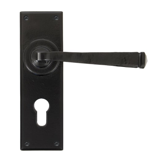 From The Anvil Black Avon Lever Euro Lock Set