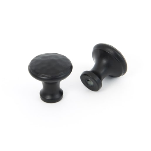 From The Anvil Black Hammered Cabinet Knob - Small