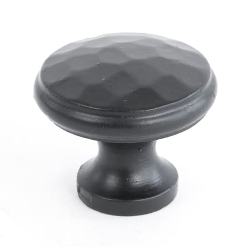 From The Anvil Black Hammered Cabinet Knob - Medium