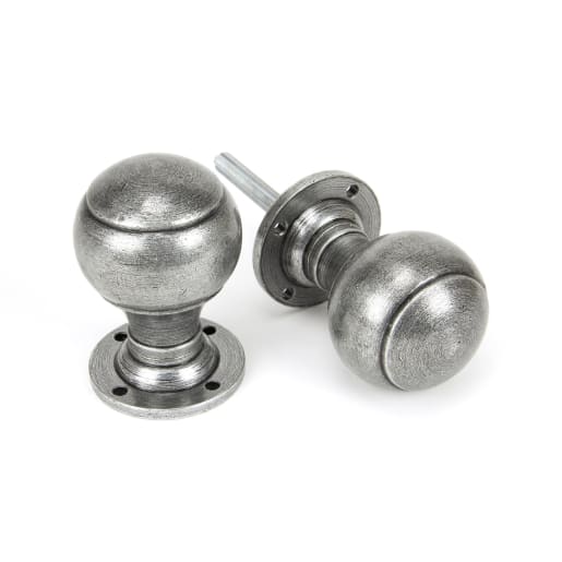 From The Anvil Pewter Regency Mortice/Rim Knob Set