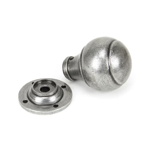 From The Anvil Pewter Regency Mortice/Rim Knob Set