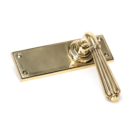 From The Anvil Aged Brass Hinton Lever Latch Set