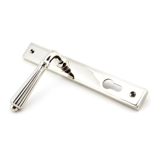 From The Anvil Polished Nickel Hinton Slimline Lever Espag. Lock Set
