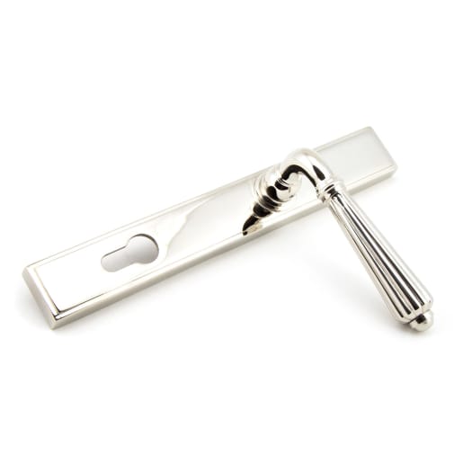 From The Anvil Polished Nickel Hinton Slimline Lever Espag. Lock Set