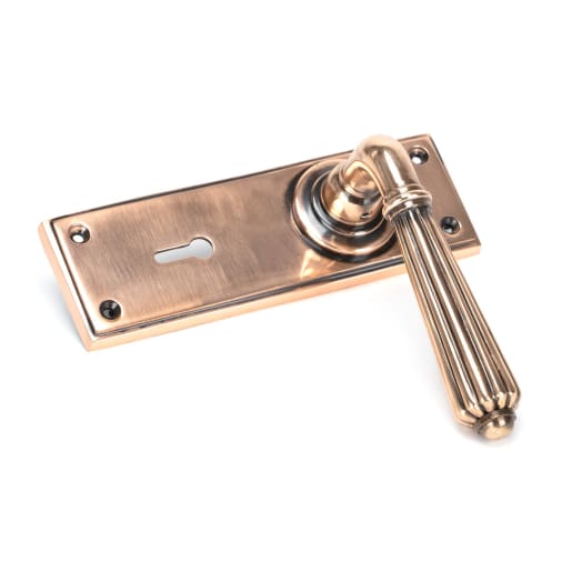 From The Anvil Polished Bronze Hinton Lever Lock Set