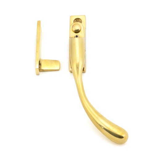 From The Anvil Polished Brass Night-Vent Locking Peardrop Fastener - RH