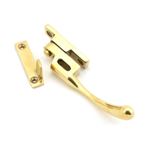 From The Anvil Polished Brass Night-Vent Locking Peardrop Fastener - RH